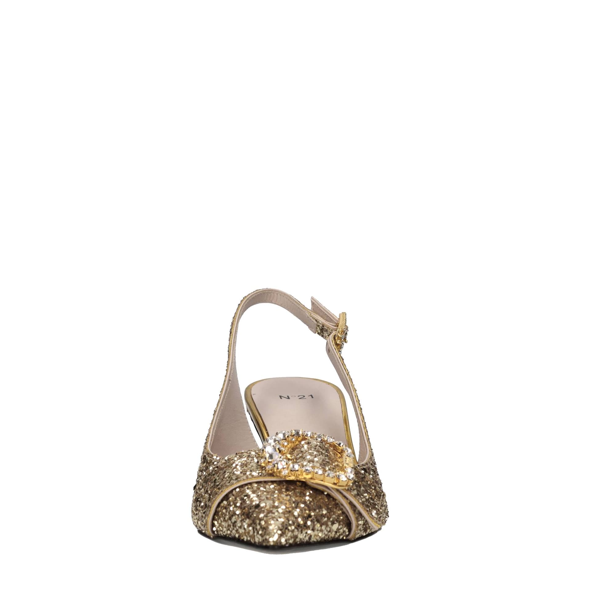 N°21  Scarpe con Tacco Oro - 4