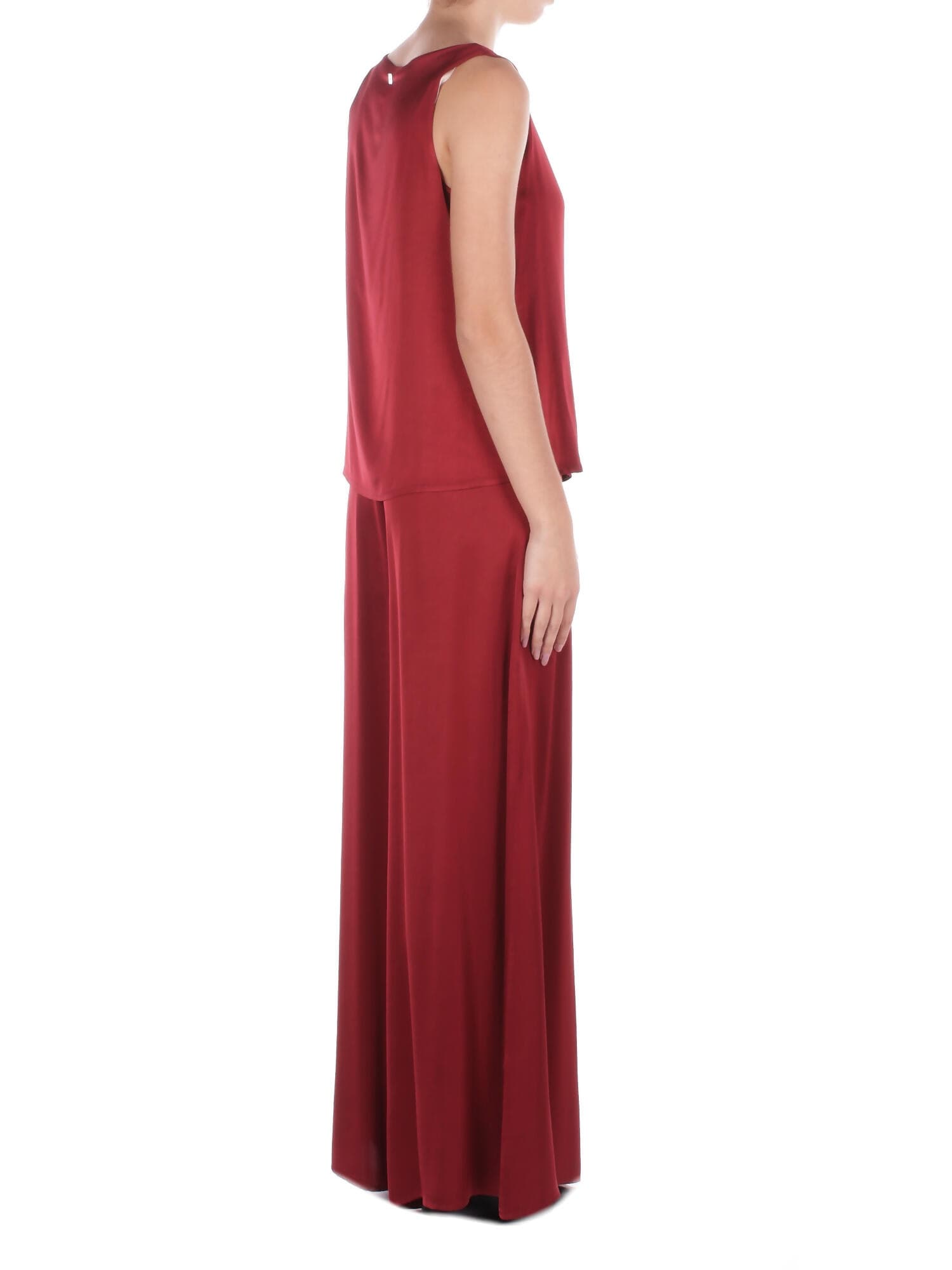 Manila Grace  Pantaloni Burgundi - 5