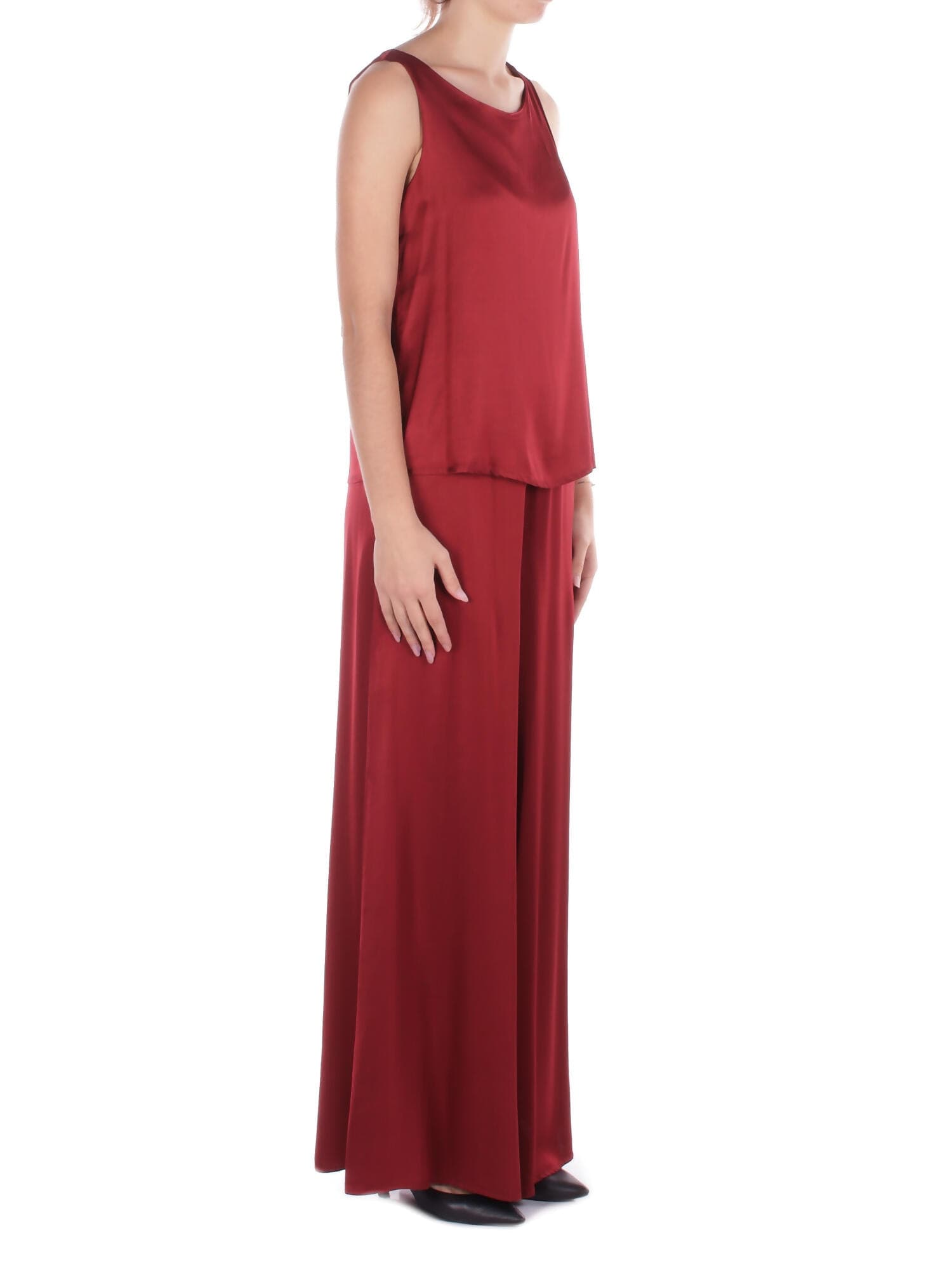 Manila Grace  Pantaloni Burgundi - 6