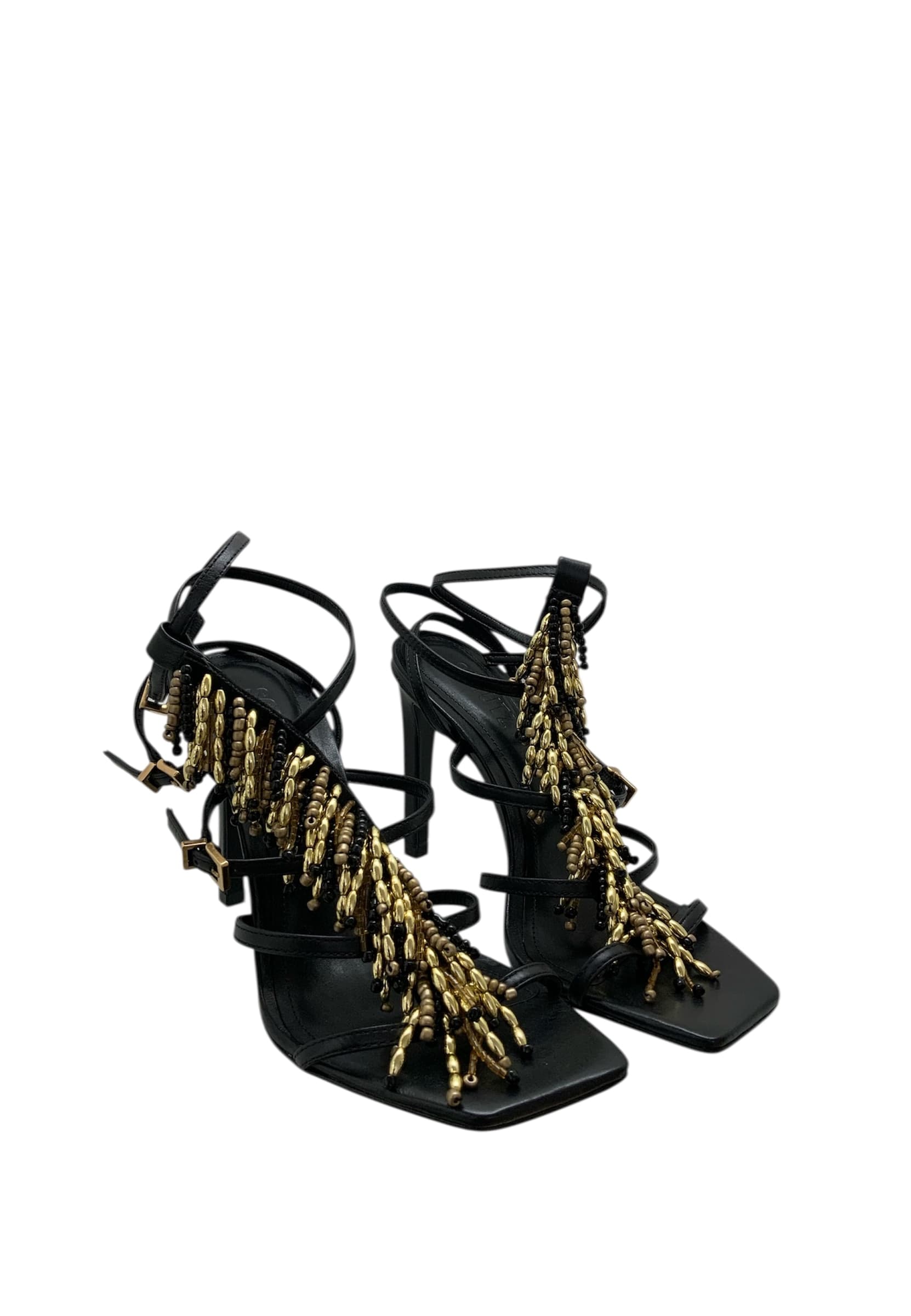 Schutz Sandalo nero tacco 10cm Donna SCHUTZ con accessorio oro - 2