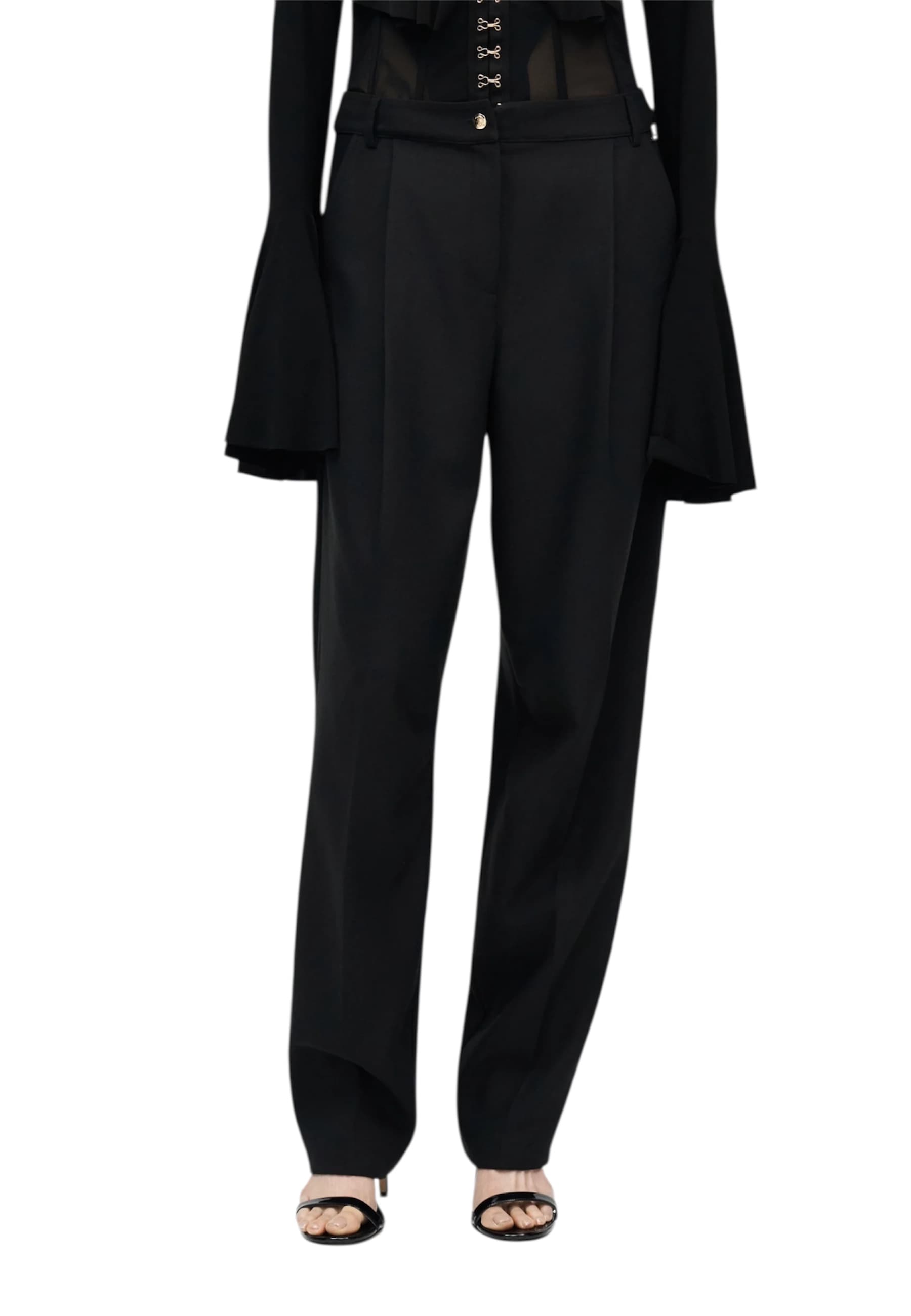 JUST CAVALLI Pantalone palazzo Donna  con bustino in trasparenza - 2
