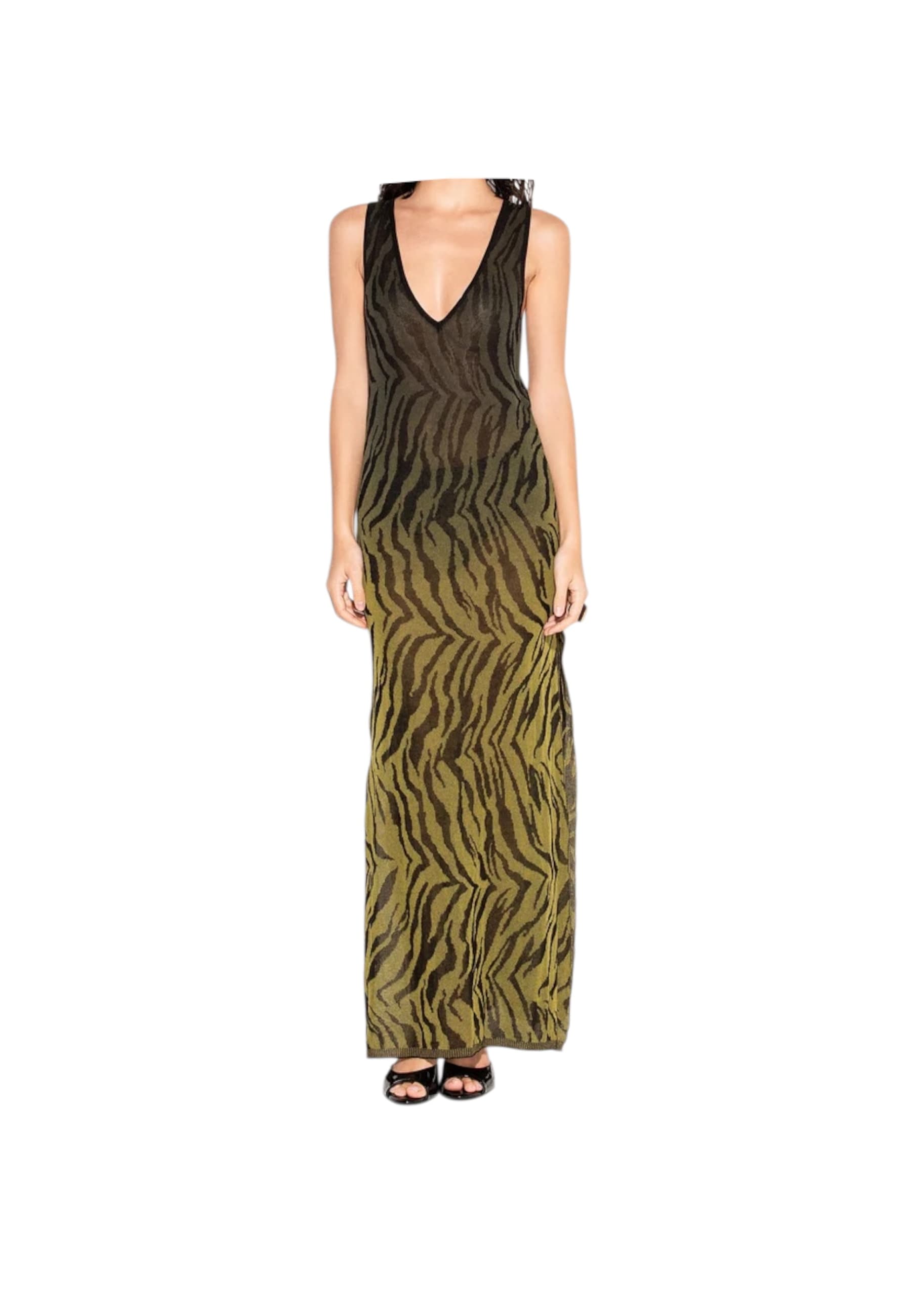 AKEP Vestito lungo smanicato Donna  animalier - 3