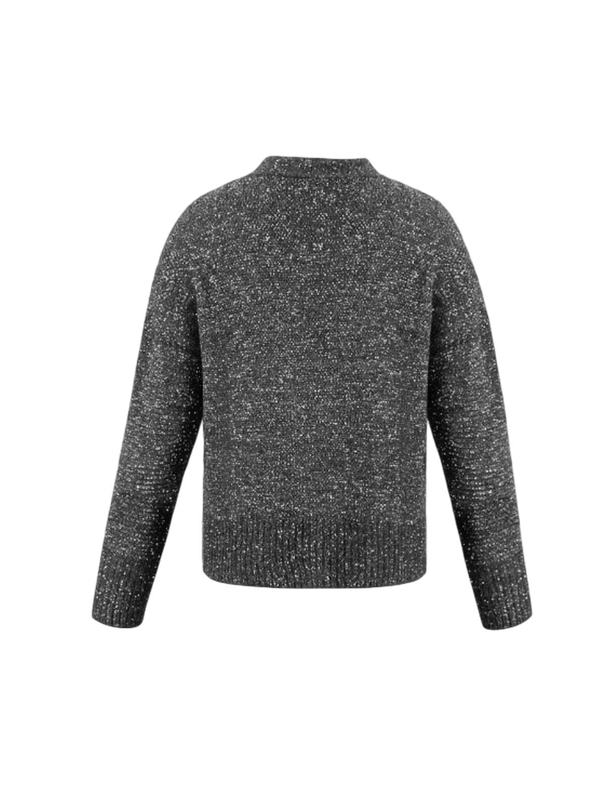 Dexterior cardigan donna d.exterior - paillettes soft cardigan corto - grigio - 2