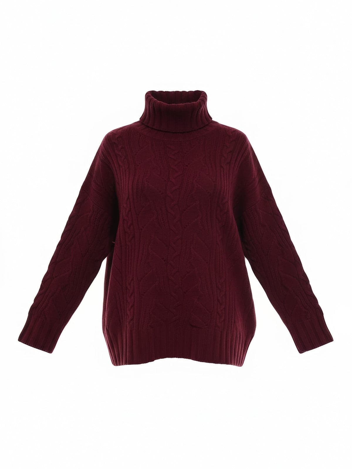 Dexterior maglie donna d.exterior - multitrecce dolcevita - rosso - 3