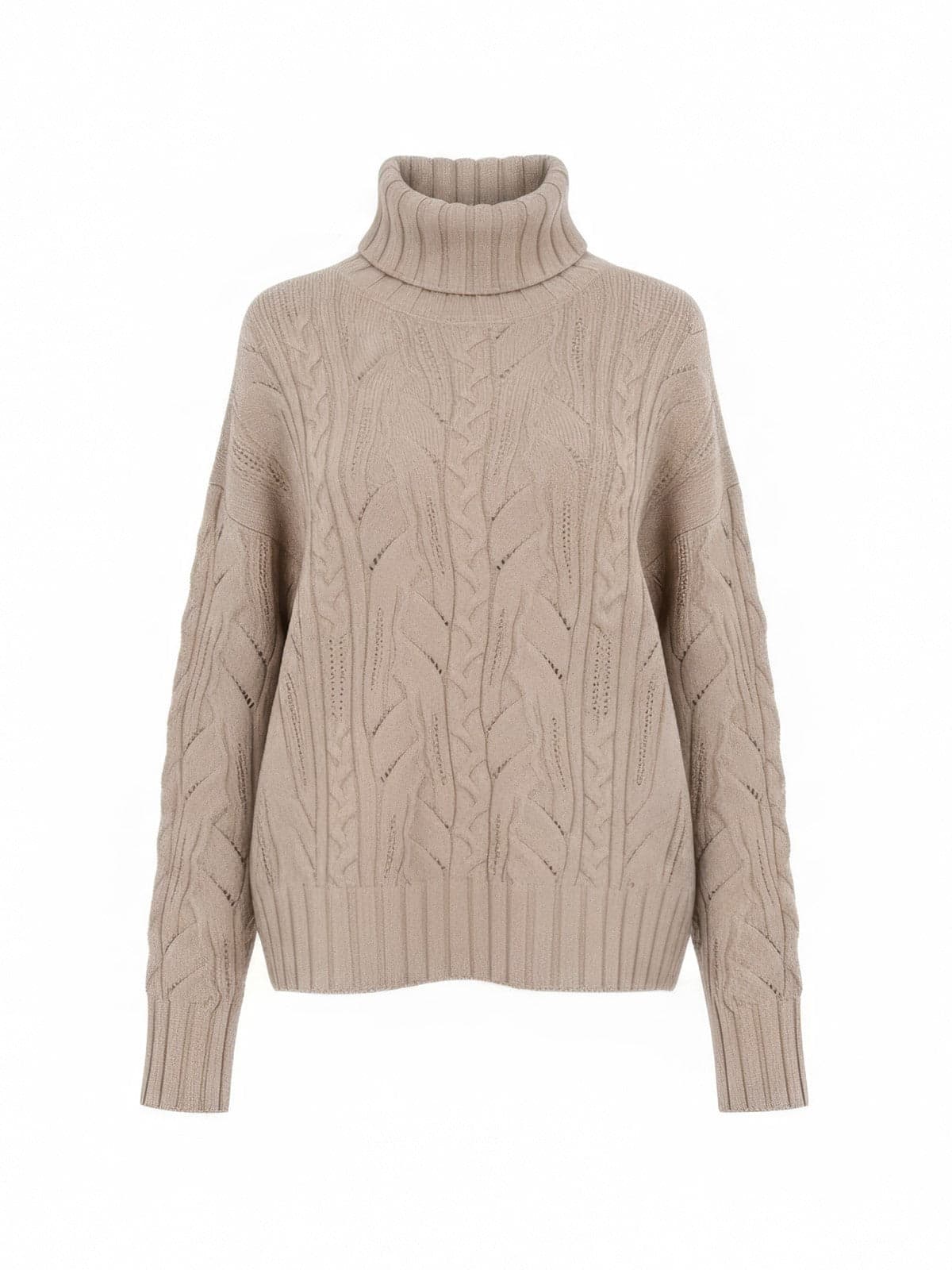 Dexterior maglie donna d.exterior - multitrecce dolcevita - bianco - 3