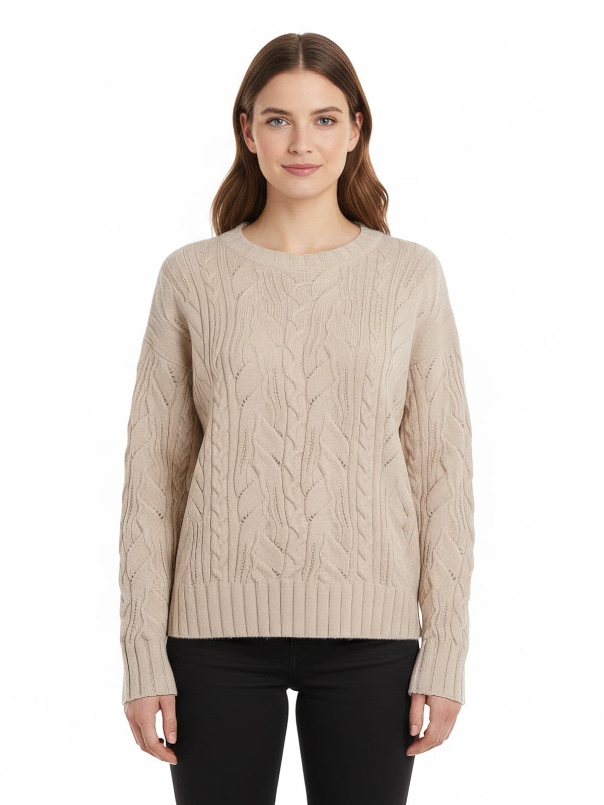 Dexterior maglie donna d.exterior - multitrecce barchetta - bianco - 2