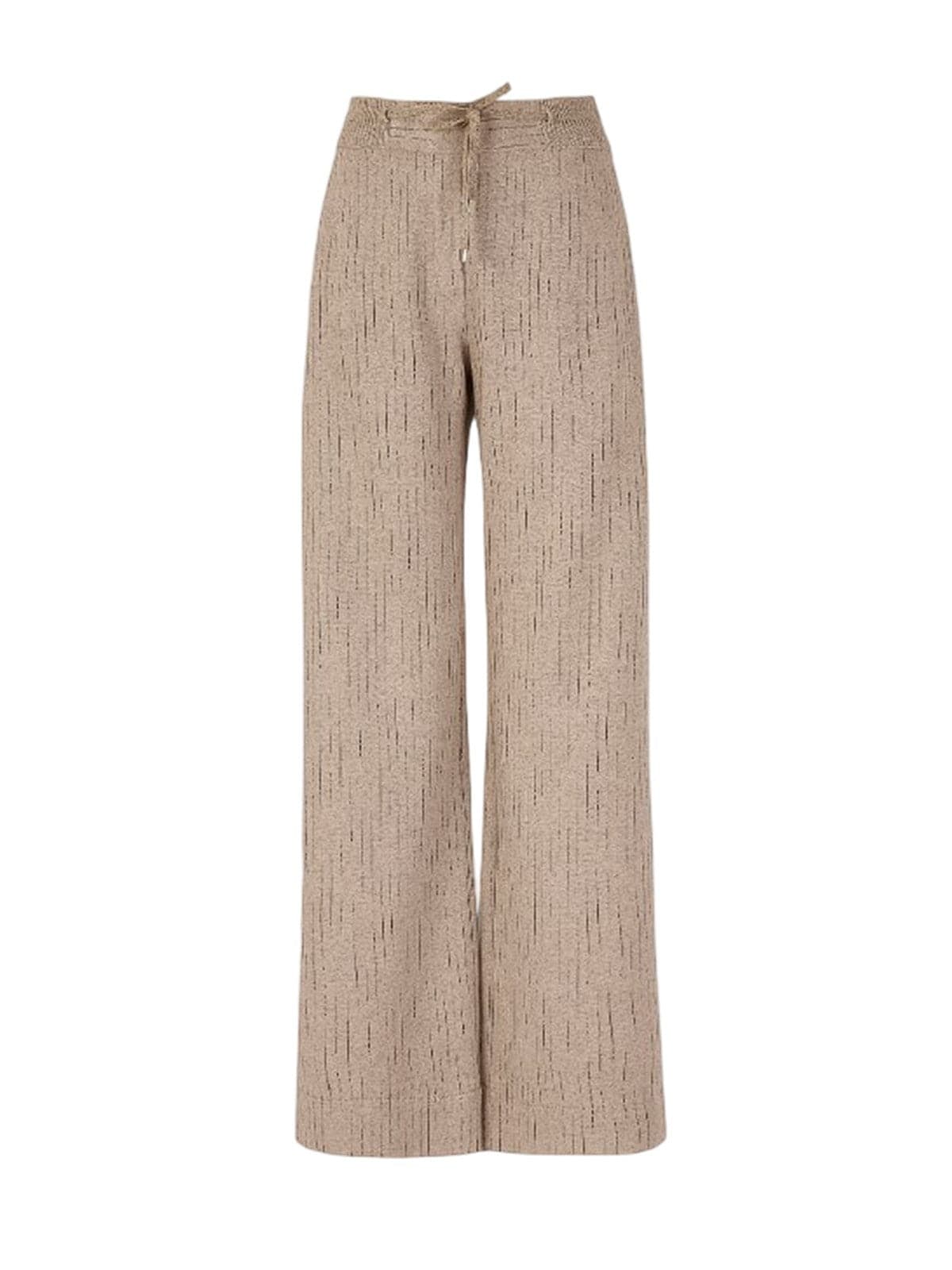 Dexterior pantaloni donna d.exterior - gessato soft pant coulise largo - bianco - 3