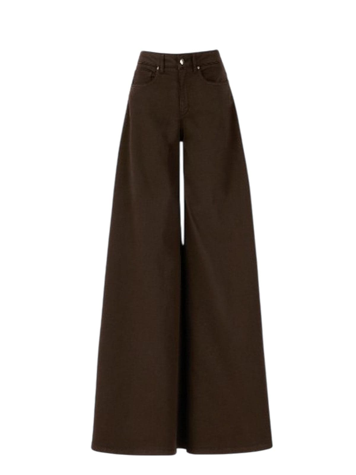 Dexterior t-shirt donna d.exterior - t-cotone stretch pant larghissimo - marrone - 2