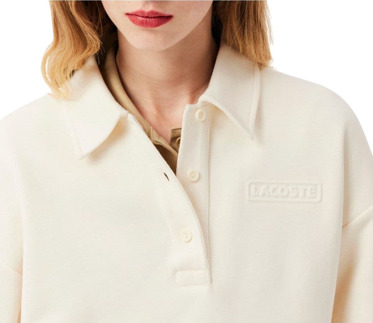 Lacoste maglie donna lacoste - sweatshirt - avorio - 4