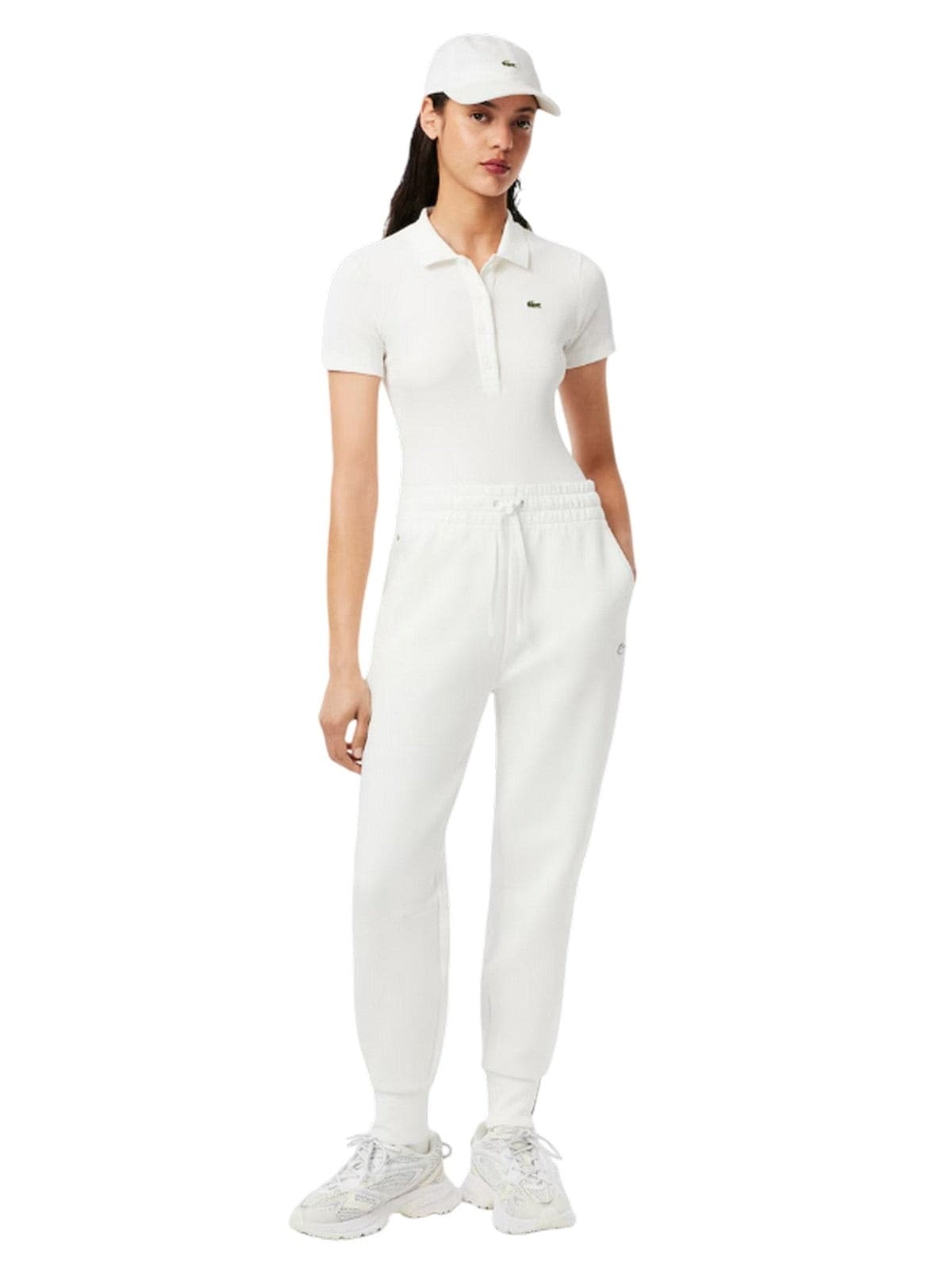 Lacoste pantaloni donna lacoste - pant. tuta - bianco - 3