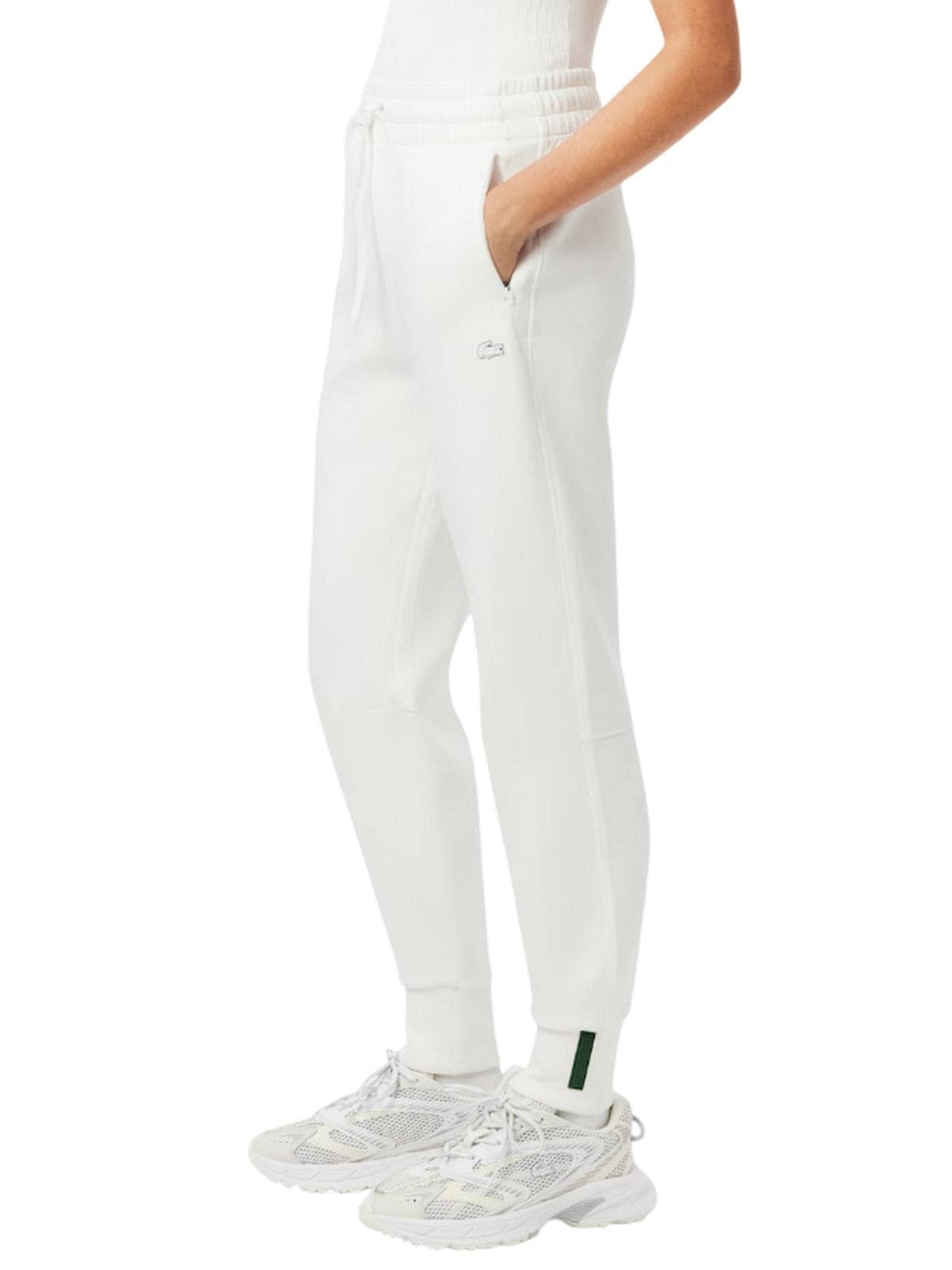 Lacoste pantaloni donna lacoste - pant. tuta - bianco - 4