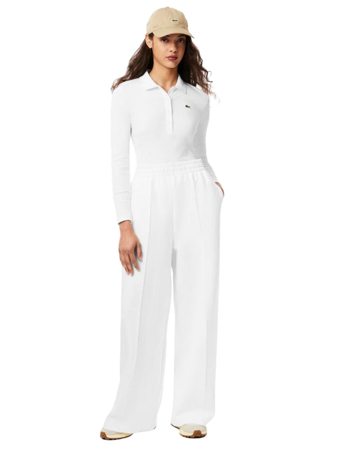 Lacoste pantaloni donna lacoste - pant.tuta - bianco - 2