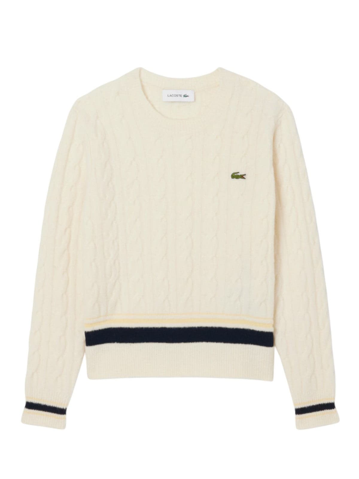 Lacoste maglie donna lacoste - pullover - bianco - 4