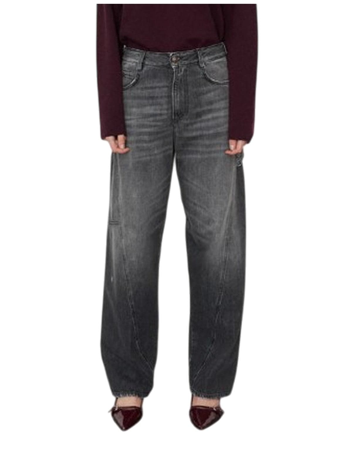 (+) PEOPLE jeans donna (+) people - marion work - grigio - 4