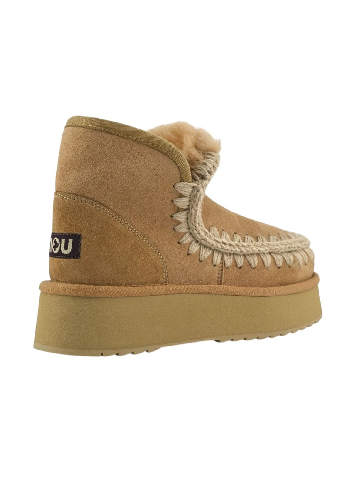 MOU stivali donna mou - mini eskimo platform boot - beige - 3
