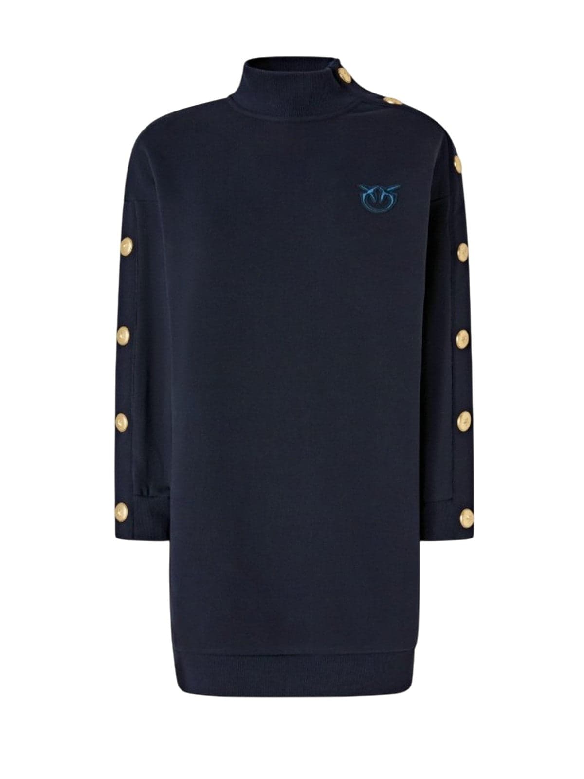 Pinko felpe senza cappuccio donna pinko - muesli maxi maglia felpa - blu - 5