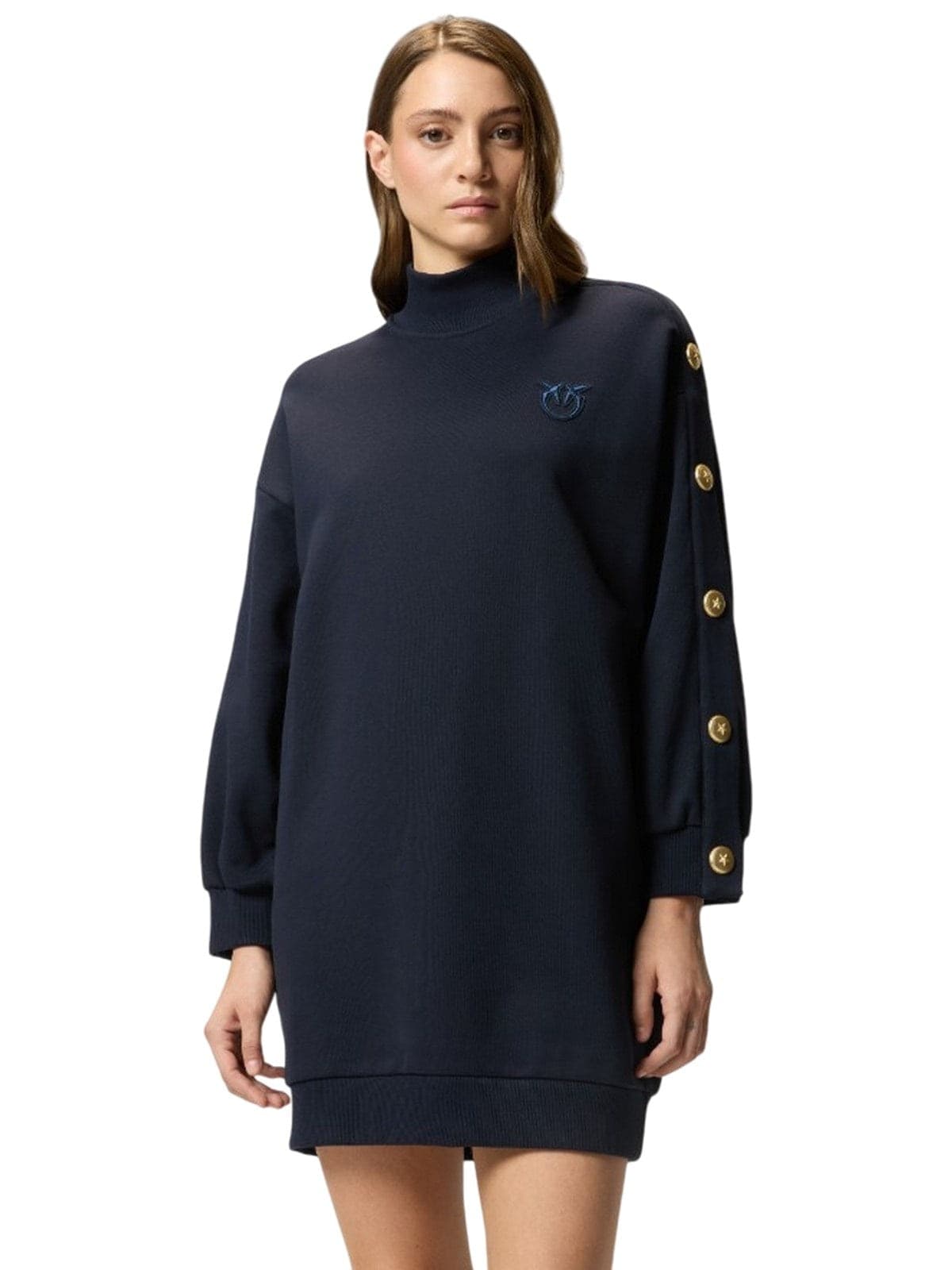 Pinko felpe senza cappuccio donna pinko - muesli maxi maglia felpa - blu - 3
