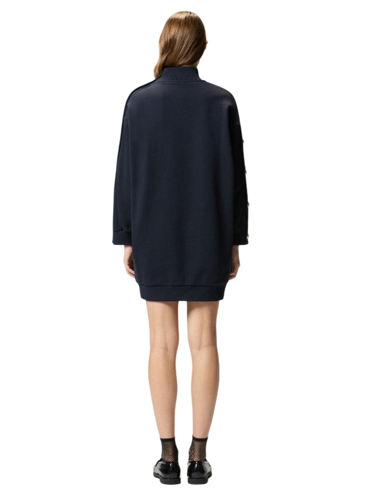 Pinko felpe senza cappuccio donna pinko - muesli maxi maglia felpa - blu - 4
