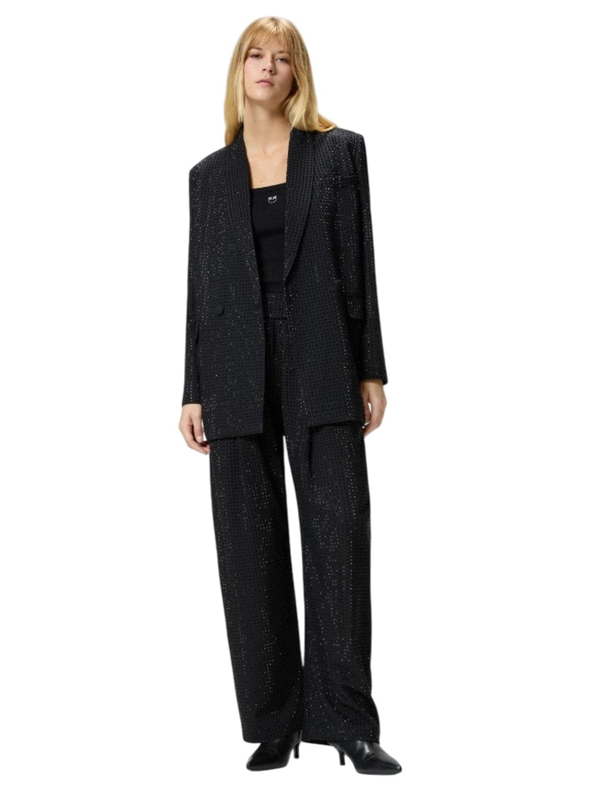 Pinko giacche donna pinko - deledda giacca tinto filo full - nero - 3