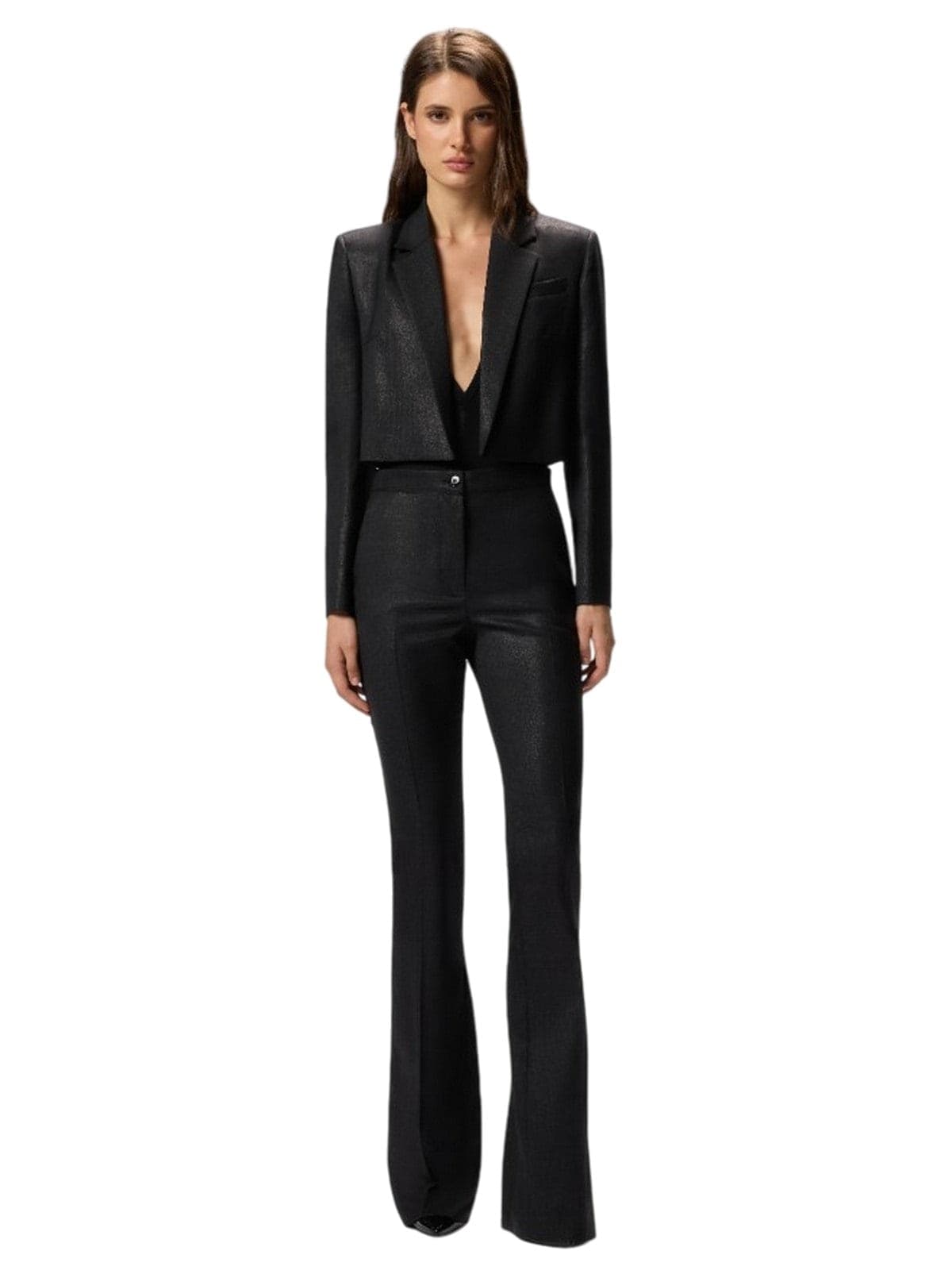 Pinko giacche donna pinko - eliana spencer gessato lurex - nero - 3