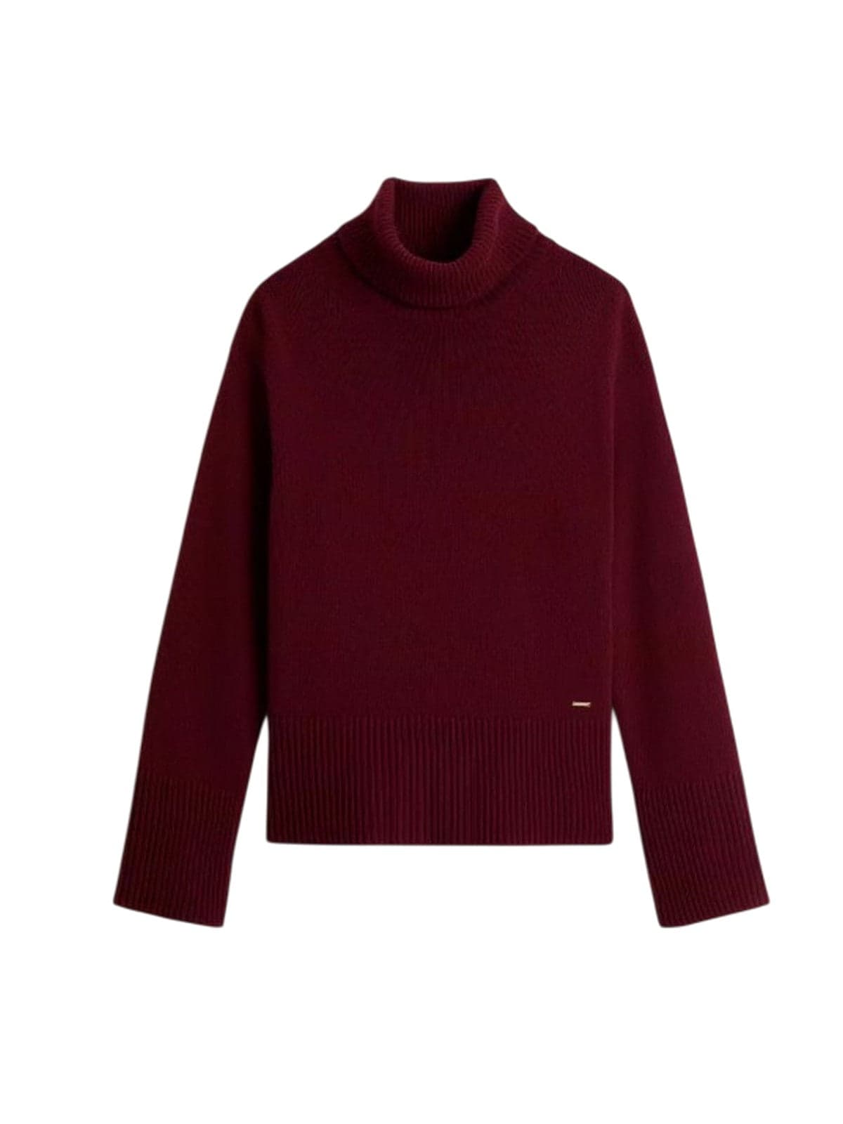 Woolrich maglioni donna woolrich - supergeelong turtleneck - bordeaux - 4