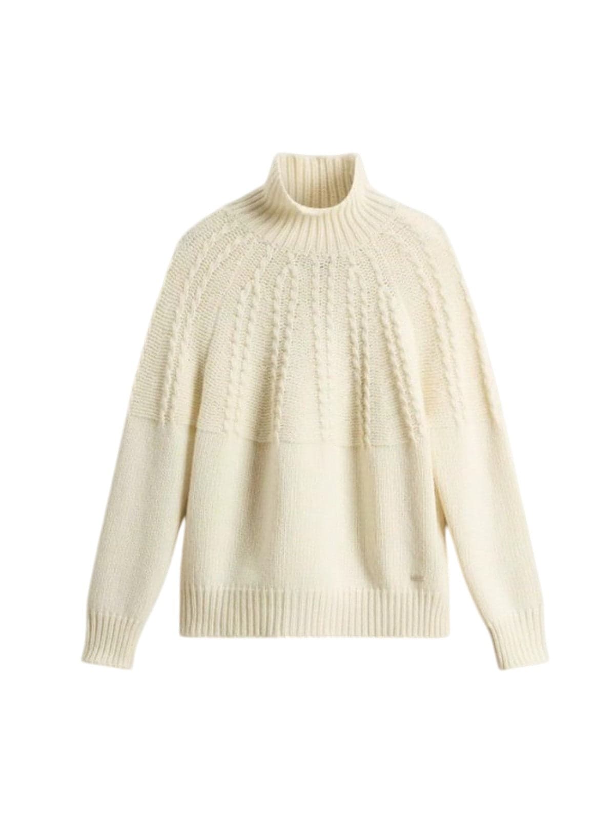 Woolrich maglioni donna woolrich - fairisle turtleneck - panna - 4