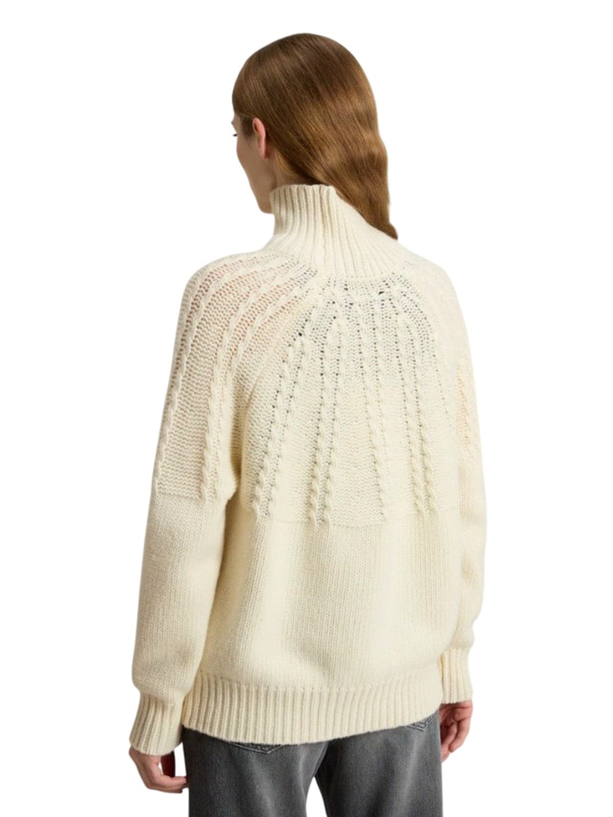 Woolrich maglioni donna woolrich - fairisle turtleneck - panna - 3