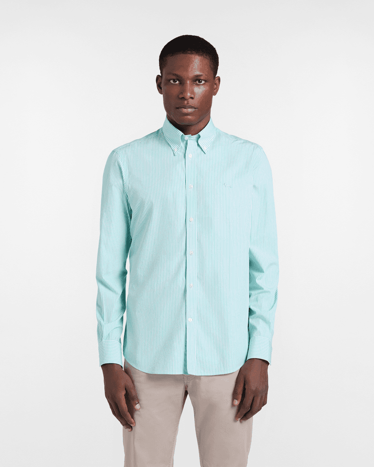 Harmont&amp;blaine camicia a righe regular fit uomo verde chiaro - 5