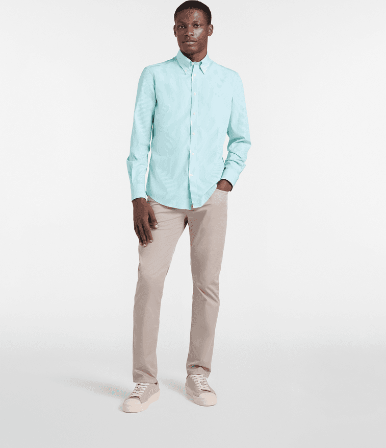 Harmont&amp;blaine camicia a righe regular fit uomo verde chiaro - 2