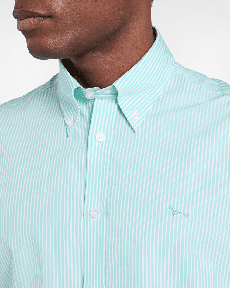 Harmont&amp;blaine camicia a righe regular fit uomo verde chiaro - 3