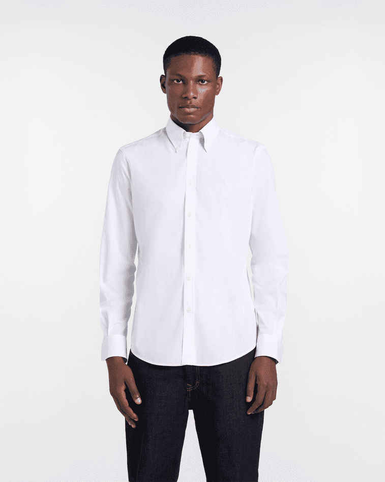 Harmont&amp;blaine camicia tinta unita regular fit uomo bianco - 5