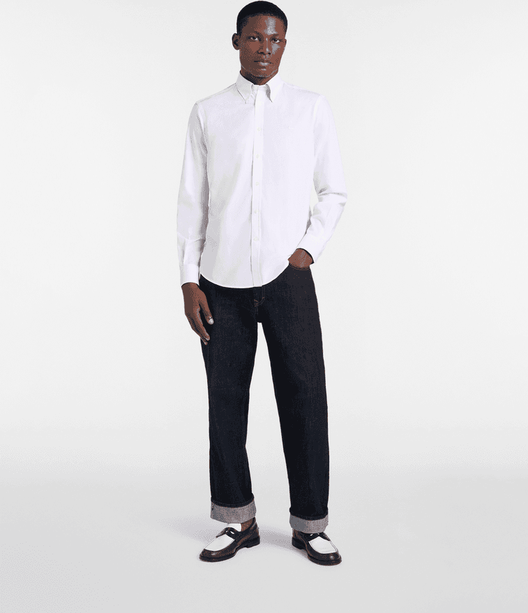 Harmont&amp;blaine camicia tinta unita regular fit uomo bianco - 3
