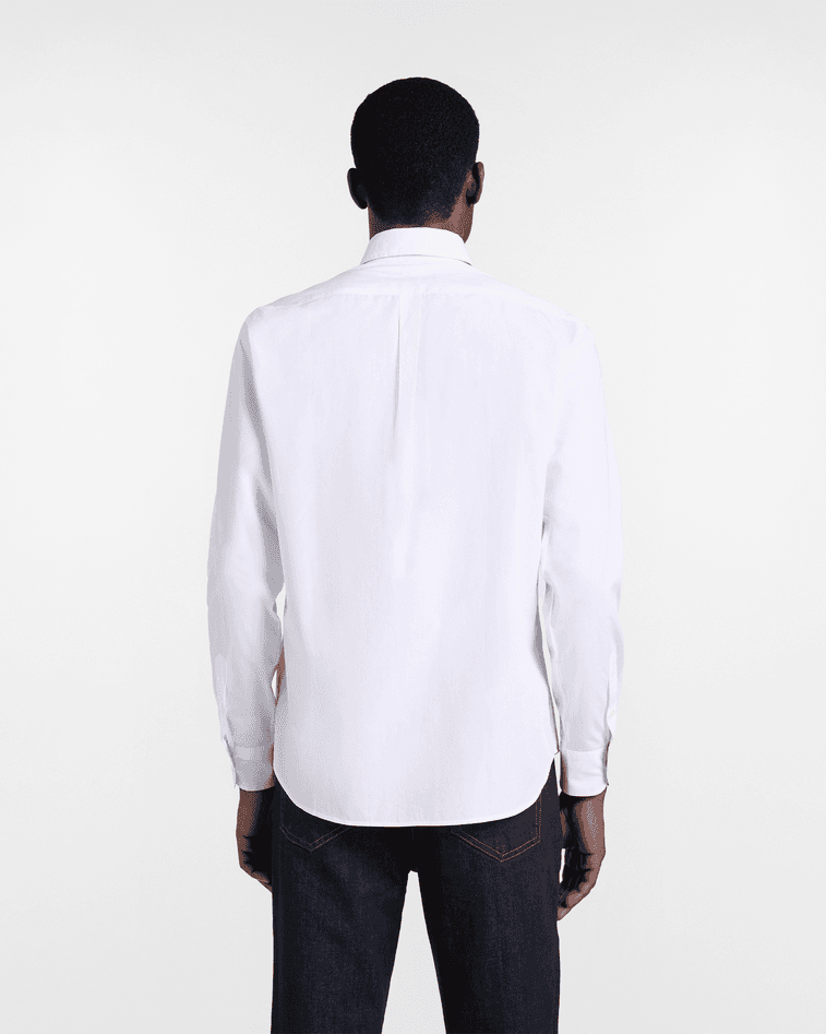 Harmont&amp;blaine camicia tinta unita regular fit uomo bianco - 4