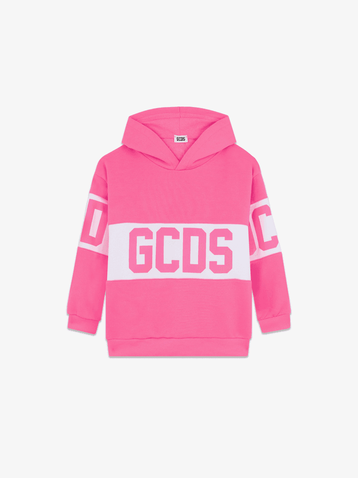 GCDS KIDS felpa girocollo band logo bambino/a fucsia fluo - 3