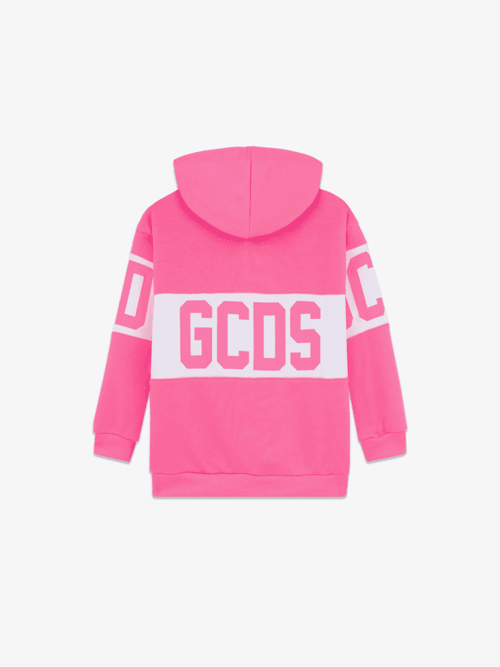 GCDS KIDS felpa girocollo band logo bambino/a fucsia fluo - 2