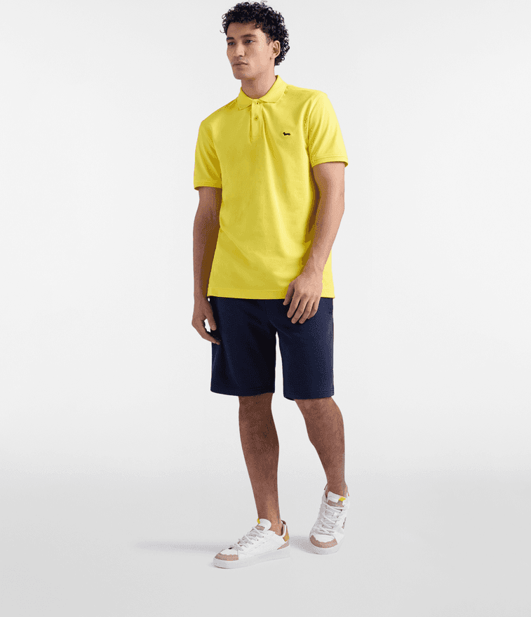 Harmont&amp;blaine polo basic piquet stretch uomo giallo - 2