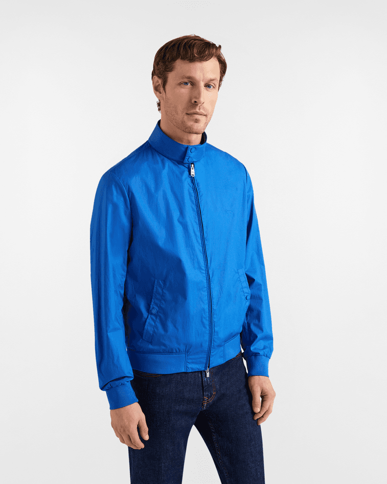 Harmont&amp;blaine giubbino effetto paper touch uomo blu - 5