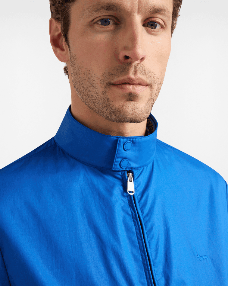 Harmont&amp;blaine giubbino effetto paper touch uomo blu - 2