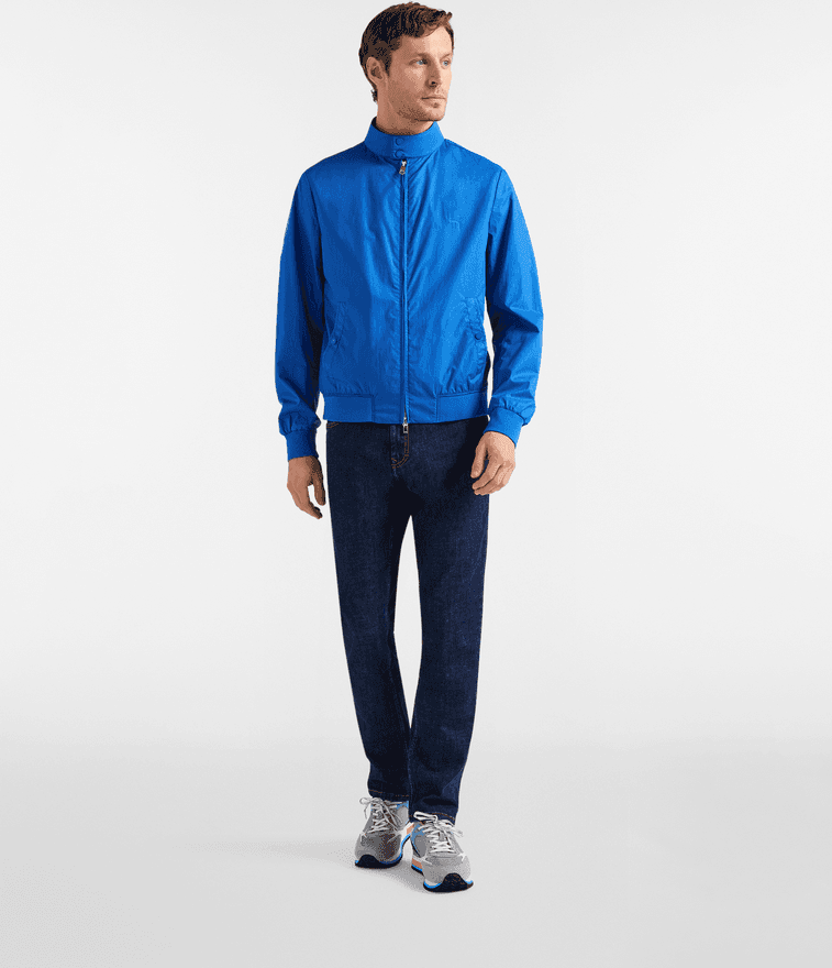 Harmont&amp;blaine giubbino effetto paper touch uomo blu - 3