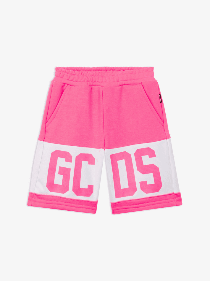 GCDS KIDS shorts tuta band logo bambino/a fucsia - 3
