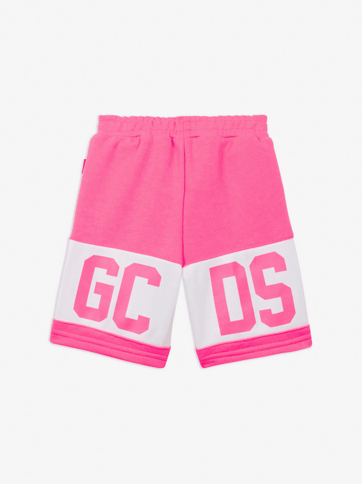 GCDS KIDS shorts tuta band logo bambino/a fucsia - 2