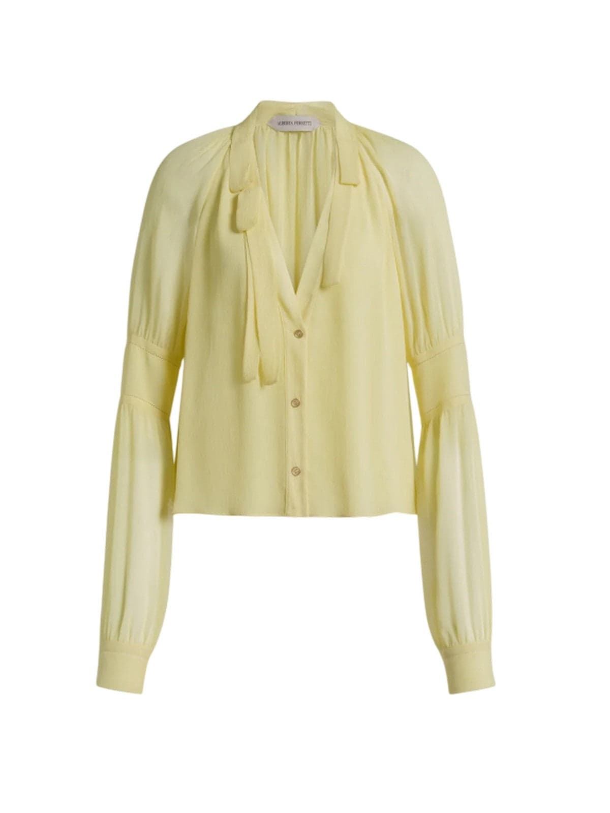 Alberta Ferretti bluse e camicie donna alberta ferretti - camicia creponne - giallo - 4