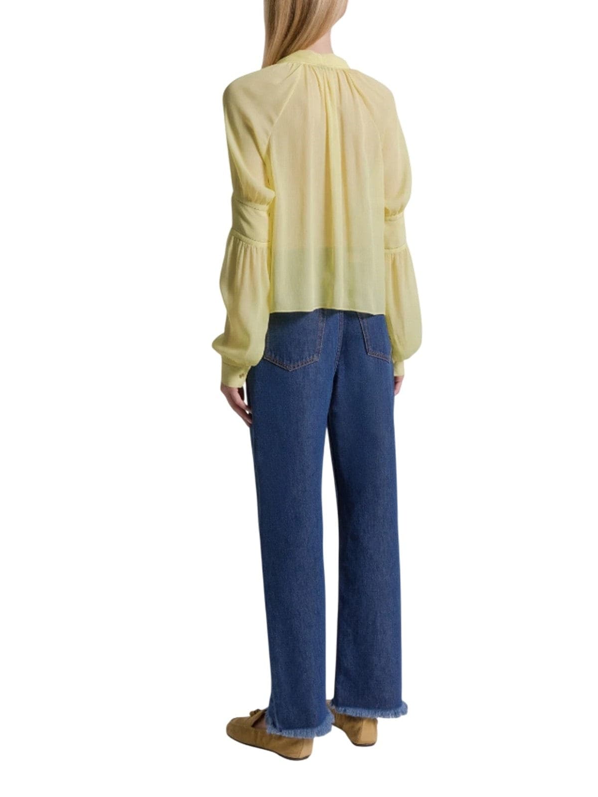 Alberta Ferretti bluse e camicie donna alberta ferretti - camicia creponne - giallo - 3