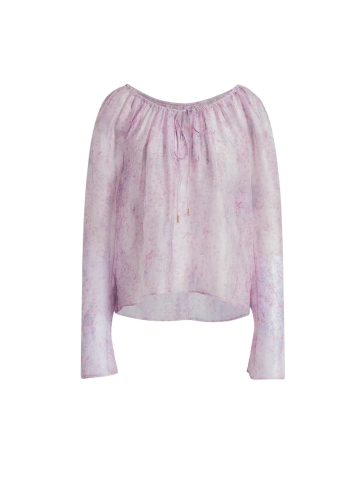 Alberta Ferretti bluse e camicie donna alberta ferretti - camicia organza stampata - viola - 4
