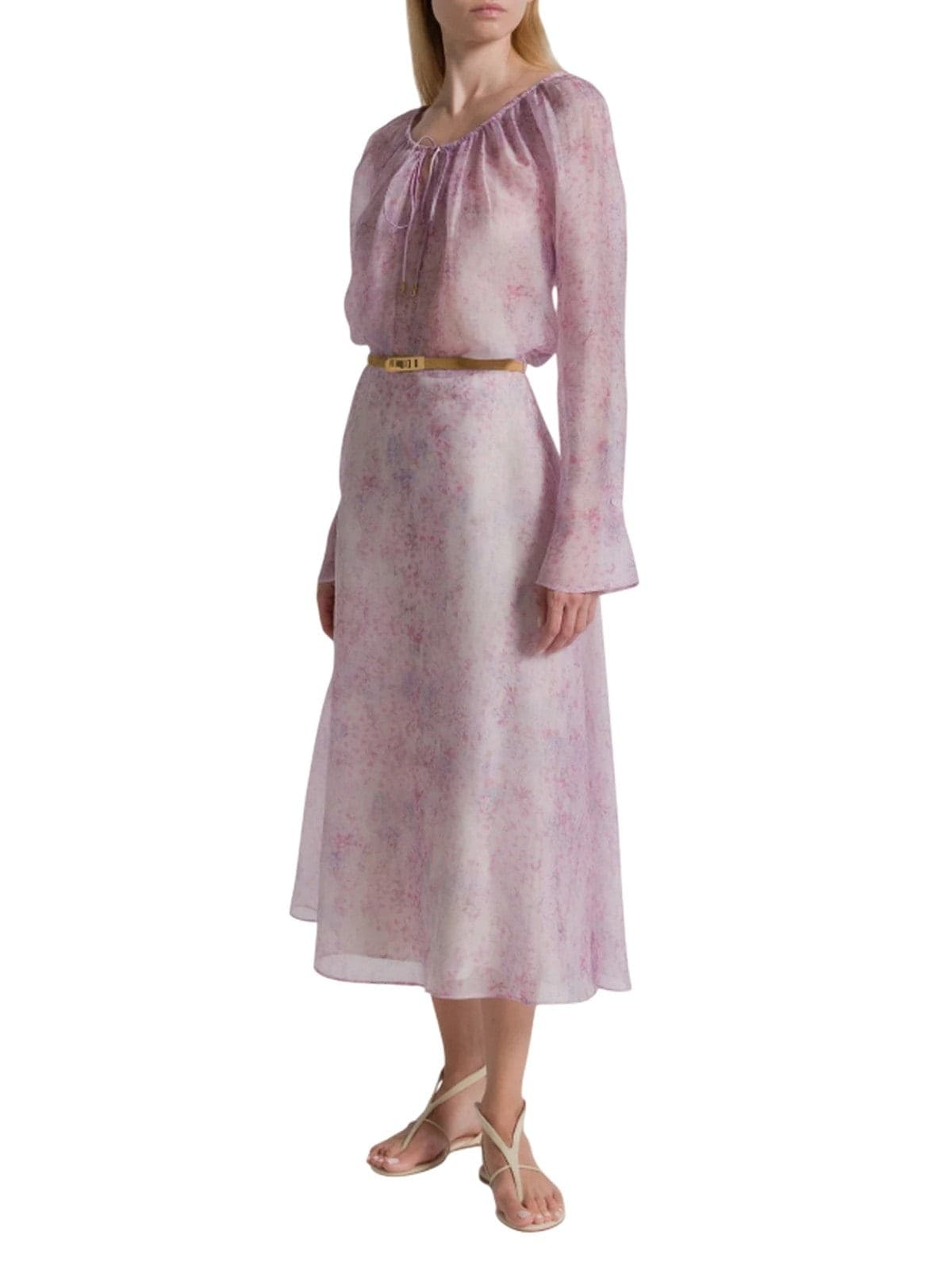 Alberta Ferretti bluse e camicie donna alberta ferretti - camicia organza stampata - viola - 2