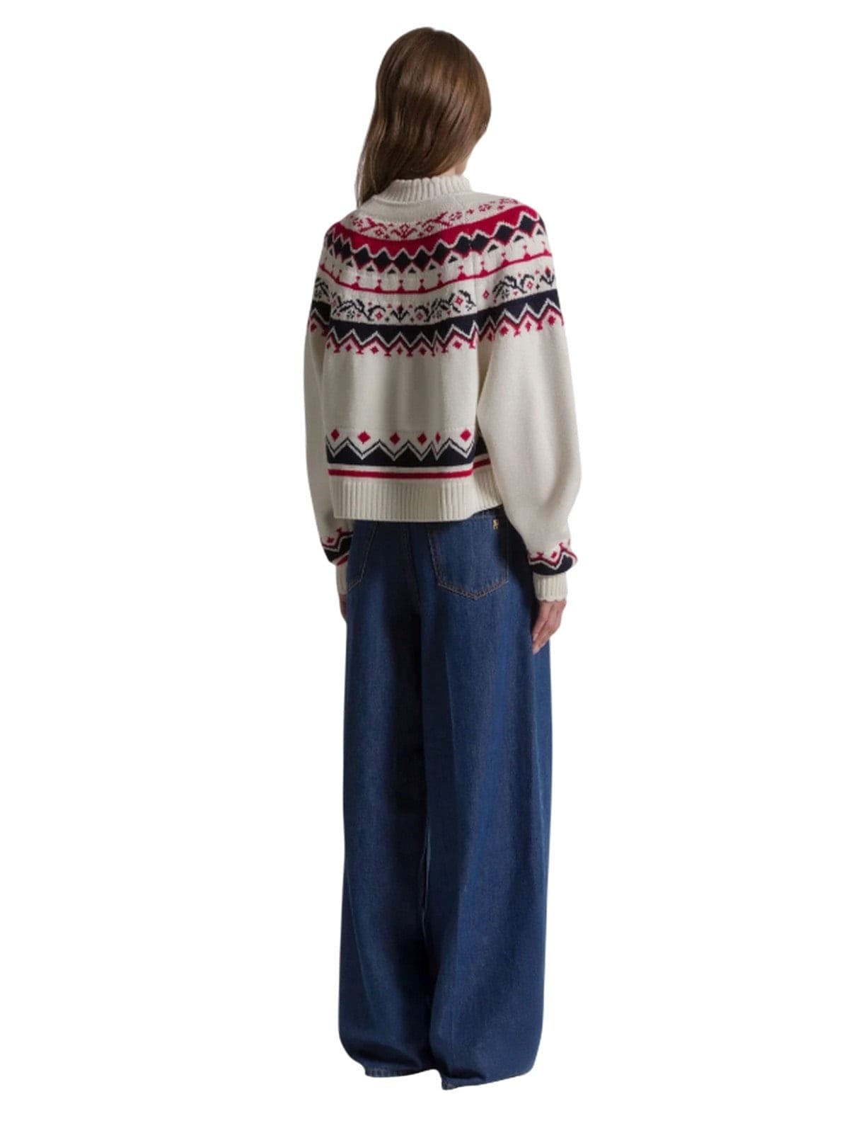 Alberta Ferretti pantaloni donna alberta ferretti - pantalone denim blu lavato - blu - 3