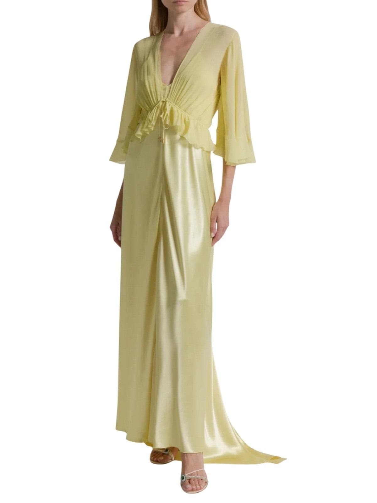 Alberta Ferretti vestiti da sera e cerimonia donna alberta ferretti - abito shiny satin - giallo - 2