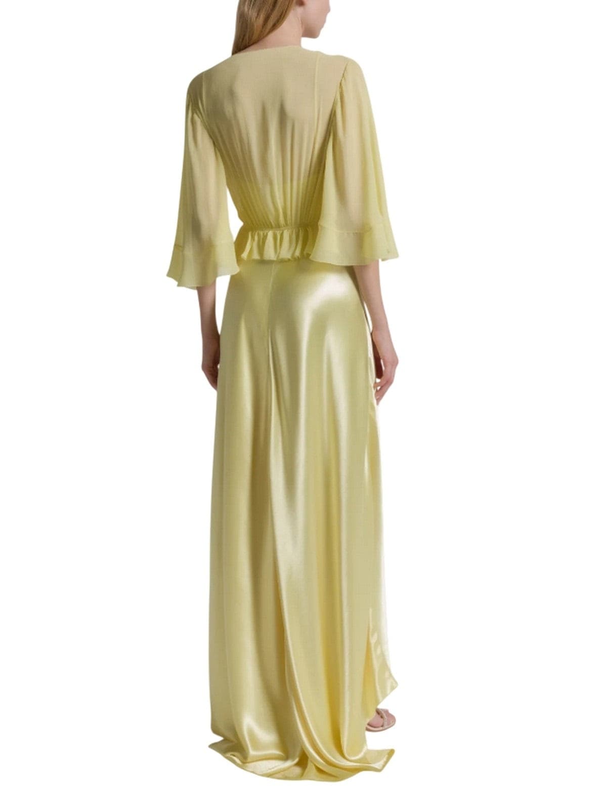 Alberta Ferretti vestiti da sera e cerimonia donna alberta ferretti - abito shiny satin - giallo - 3