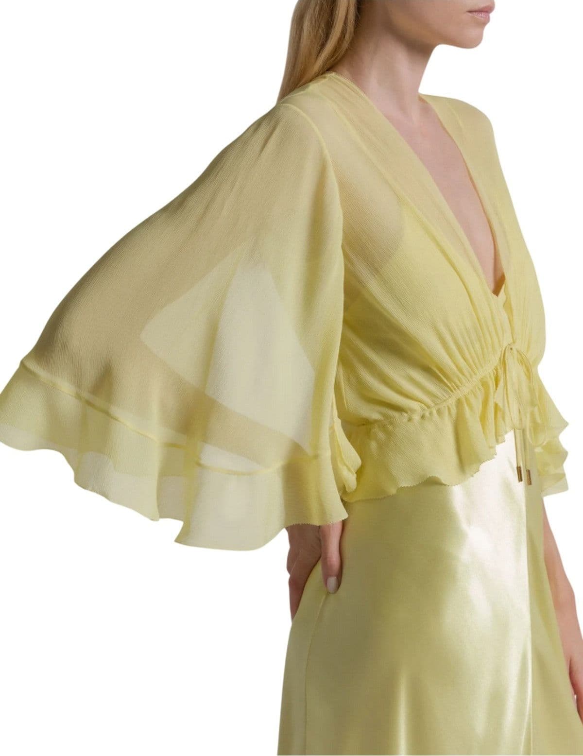 Alberta Ferretti vestiti da sera e cerimonia donna alberta ferretti - abito shiny satin - giallo - 4