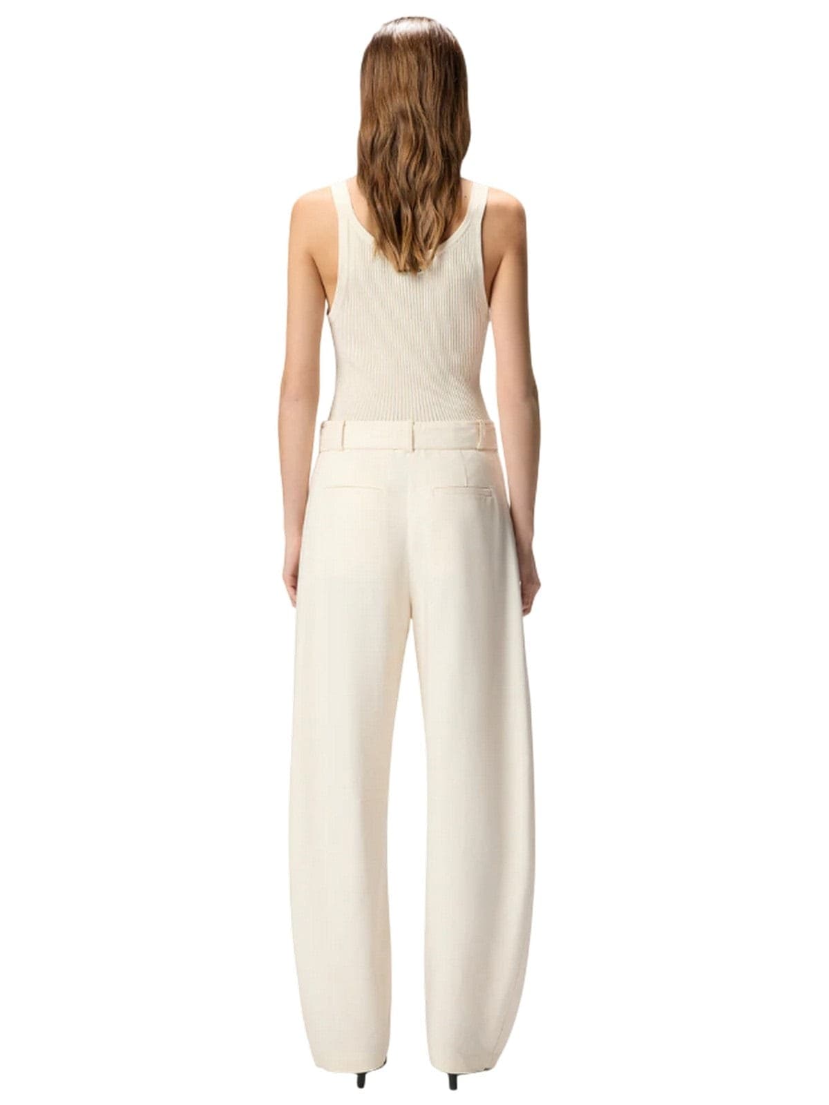 Pinko pantaloni donna pinko - lexy pantalone frisottino - bianco - 4